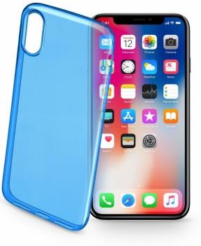 CELLULARLINE Custodia cover per iPhone X ultra slim Cellular Line Color Case blu